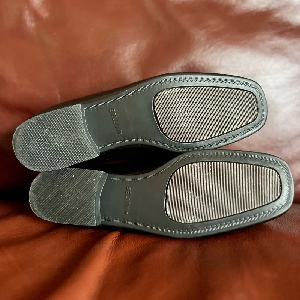 New in Box Vintage Women's Size 7 Bellini Black Leather Flats Loafers